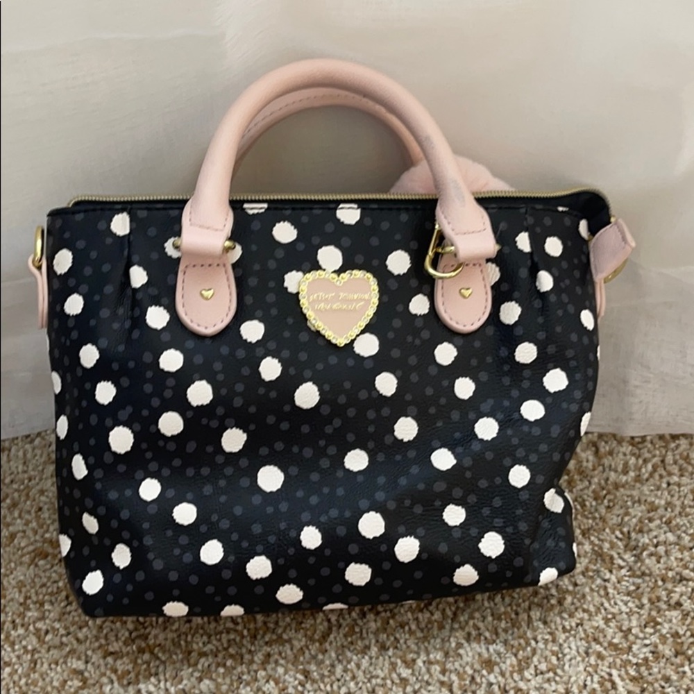 Betty Johnson black,white,and pink bag.